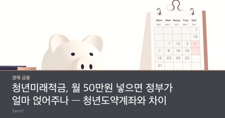 A ceramic piggy bank beside stacked coins and a wall calendar on a bright desk