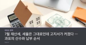 A small house model beside a calculator and a neat stack of paper currency on a bright desk