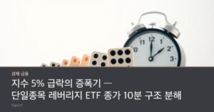 A row of toppling dominoes next to an analog clock stopped at the closing bell time, on a bright office desk