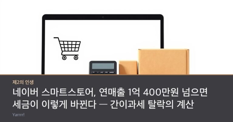 A laptop showing a simple shopping cart icon beside a calculator, cardboard delivery boxes, and a stack of coins