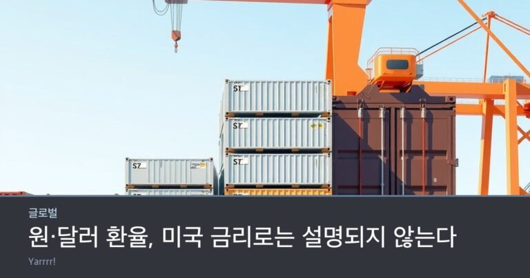 Stacked silicon wafer carrier cases beside a shipping container door and a harbor crane arm under clear bright daylight